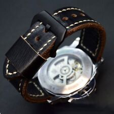 Usado, Pulseira de relógio de couro genuíno feita à mão 22-26mm vintage munição suíça comprar usado  Enviando para Brazil