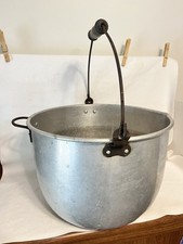Balde de leite antigo PARAMOUNT PURO ALUMÍNIO 12” cabo de madeira vintage e primitivo comprar usado  Enviando para Brazil
