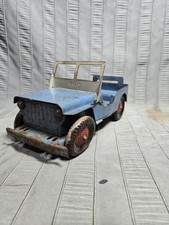 Caminhão de brinquedo vintage Marx Willys Jeep aço prensado estanho azul  comprar usado  Enviando para Brazil