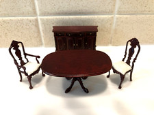 Casa de bonecas miniatura BESPAQ conjunto de sala de jantar mesa 2 cadeiras aparador 1:24 comprar usado  Enviando para Brazil