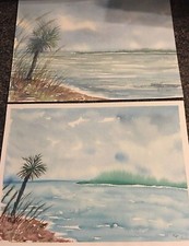 Watercolor beach scene for sale  Cumming