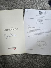 Concorde menu signed for sale  HEMEL HEMPSTEAD