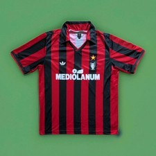Camisa de futebol retrô autêntica AC Milan Home 1990 1991 L Adidas Originals comprar usado Camisa de futebol retrô autêntica AC Milan Home 1990 1991 L Adidas Originals comprar usado  Enviando para Brazil