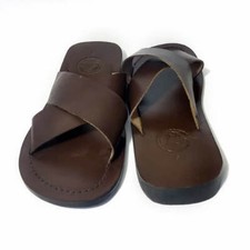 Slides masculinos de couro, escorregadores de couro para homens, sandália de couro para homens, sandália masculina comprar usado  Enviando para Brazil