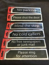 Door signs black for sale  WEYMOUTH