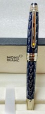 Caneta esferográfica Montblanc Meisterstuck Star Walker tinta azul e corpo azul+prata. comprar usado  Enviando para Brazil