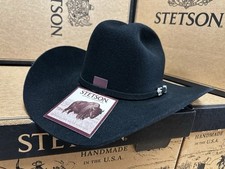 Chapéu de feltro Stetson Apache 4X cowboy preto FEITO NOS EUA. comprar usado  Enviando para Brazil