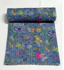Colcha de algodón con estampado Kantha Paradise hecha a mano segunda mano  Embacar hacia Mexico