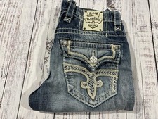 Jeans masculino Rock Revival tamanho 29 X 27 Humpfrey reto bom estado comprar usado  Enviando para Brazil