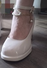 Scarpe cerimonia beige usato  Mantova