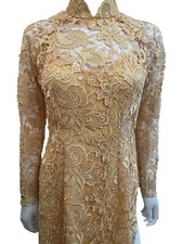 Vintage cheongsam yellow for sale  Newberg