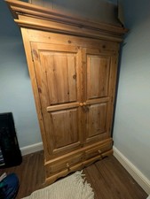 Solid pine wardrobe for sale  BILSTON
