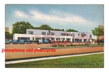 Cartão postal New Castle, PA - Restaurante de cabines de posto de gasolina Baileys - Pensilvânia comprar usado  Enviando para Brazil