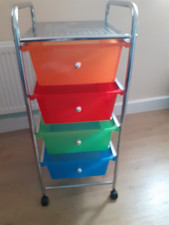 Storage trolley coloured for sale  BIGGLESWADE