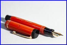 Caneta-tinteiro Parker Duofold década de 1930 vermelha coral com ouro DF 14K nova na caixa comprar usado  Enviando para Brazil
