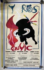 Hervé Di Rosa - Toros en Vic Corrida Tauromachie 1989 vintage poster na sprzedaż  Wysyłka do Poland