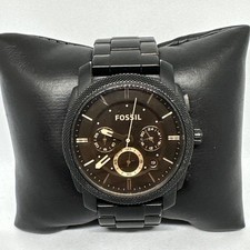 Relógio de quartzo Fossil Machine FS4682 masculino preto aço inoxidável mostrador analógico HME574, usado comprar usado  Enviando para Brazil
