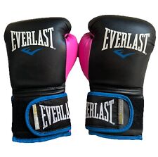 Luvas de boxe femininas Everlast Powerlock treinamento 12 oz rosa e preto excelente comprar usado  Enviando para Brazil