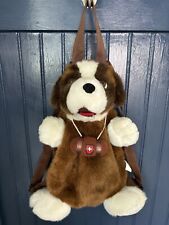 Mochila infantil de pelúcia vintage St. Bernard marrom peluda com colarinho de cano comprar usado  Enviando para Brazil