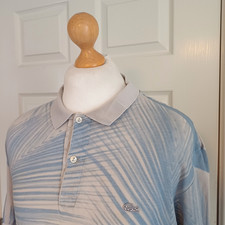 Polo Lacoste Slim Fit muito rara cinza crocodilo tamanho 7/XL/XXL/46" 100% genuína comprar usado  Enviando para Brazil