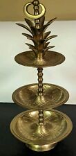 Brass tiered pineapple for sale  Wakeman