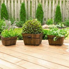 set three wooden planters for sale  Haltom City