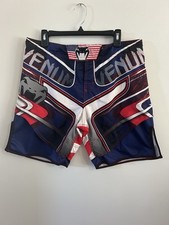 Shorts masculino Venum 34/36 Lg vermelho branco azul bandeira dos EUA MMA muay thai artes marciais comprar usado  Enviando para Brazil