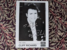 cliff richard autograph for sale  SHEFFIELD