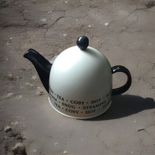 Black china teapot for sale  UCKFIELD