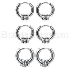 Usado, Brincos de argola Huggie masculinos femininos de aço inoxidável punk simples da moda comprar usado  Enviando para Brazil