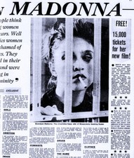 VERY RARE UK NEWSPAPER 1985 MADONNA INTERVIEW MADONNA ON MADONNA. comprar usado  Enviando para Brazil