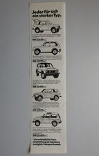 Lista de preços de modelos LADA NIVA anos 80 revista recorte impressão anúncio alemão comprar usado  Enviando para Brazil