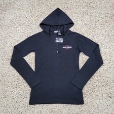 Usado, Camisa Harley Davidson feminina XS preta Henley com capuz térmico motociclista A3 comprar usado Usado, Camisa Harley Davidson feminina XS preta Henley com capuz térmico motociclista A3 comprar usado  Enviando para Brazil