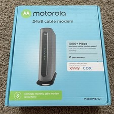 Modem a cabo Motorola MB7621 Docsis 3.0 24X8 Xfinity SOMENTE MODEM E CABO DE ALIMENTAÇÃO! comprar usado  Enviando para Brazil