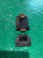 Trava de trava de porta vintage ferro fundido parafuso morto peça hardware funciona comprar usado  Enviando para Brazil