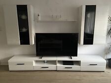 Wohnwand weiß schwarz gebraucht kaufen  Deutschland