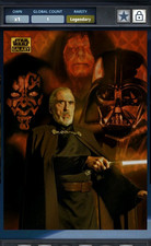 Topps Star Wars Card Trader Legendary 1cc Chrome Galaxy Sith Lords Vader/Maul, usado comprar usado  Enviando para Brazil