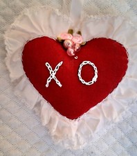 Red heart pillow for sale  West Palm Beach