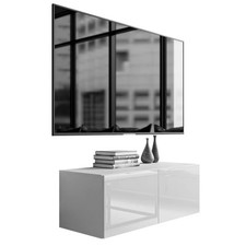 Lukfurniture Colgante 100 Nowoczesna szafka pod telewizor Biała, używany na sprzedaż  PL