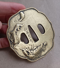 Protetor de encaixe de espada bronze tsuba para samurai japonês Katana Wakizashi Tanto Edge comprar usado Protetor de encaixe de espada bronze tsuba para samurai japonês Katana Wakizashi Tanto Edge comprar usado  Enviando para Brazil