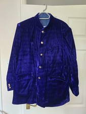 Blue velvet jacket for sale  STUDLEY
