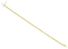 Pulseira de tênis quadrada de ouro amarelo 14k com diamante polido comprar usado  Enviando para Brazil
