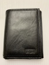 Carteira masculina tríplice logotipo couro preto Levi's comprar usado  Enviando para Brazil