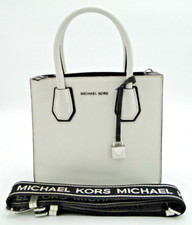 Michael Kors Mercer Acordeão Médio Messenger Estilo Varejo em Branco e Preto, usado comprar usado  Enviando para Brazil