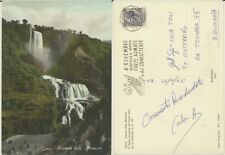 TERNI -CASCATA DELLE MARMORE 1960 ACQUERELLATA CARTOLINA comprar usado  Enviando para Brazil