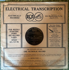 RCA Radio FRONT PAGE DRAMA / ADVENTURES OF FLASH GORDON 16" 78 rpm 1935 comprar usado  Enviando para Brazil