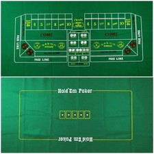 Usado, Mesa de pôquer Craps & Texas Hold’em layout de feltro 2 lados mancha cosmética nova comprar usado Usado, Mesa de pôquer Craps & Texas Hold’em layout de feltro 2 lados mancha cosmética nova comprar usado  Enviando para Brazil