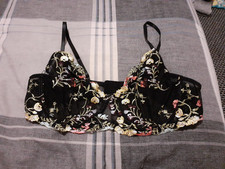 Black floral bra for sale  BURTON-ON-TRENT