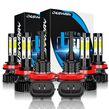 Usado, Combo de lâmpadas de neblina para Pontiac G6 2005-2007 6X 6K farol de LED alto baixo + comprar usado  Enviando para Brazil