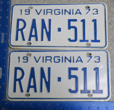 1973 virginia plates for sale  Castleton